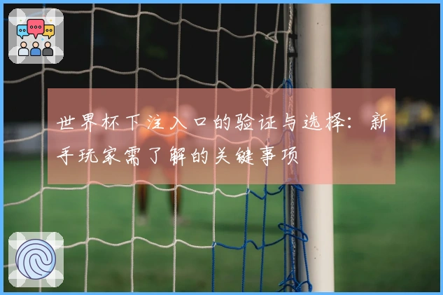 世界杯下注入口的验证与选择：新手玩家需了解的关键事项